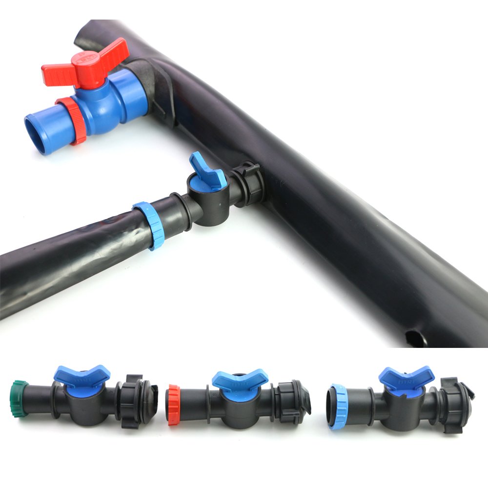 china valve manufacturer agriculture plastic offtake valve 25mm 28mm 32mm pe layflat hose accessories for farm irrigation system