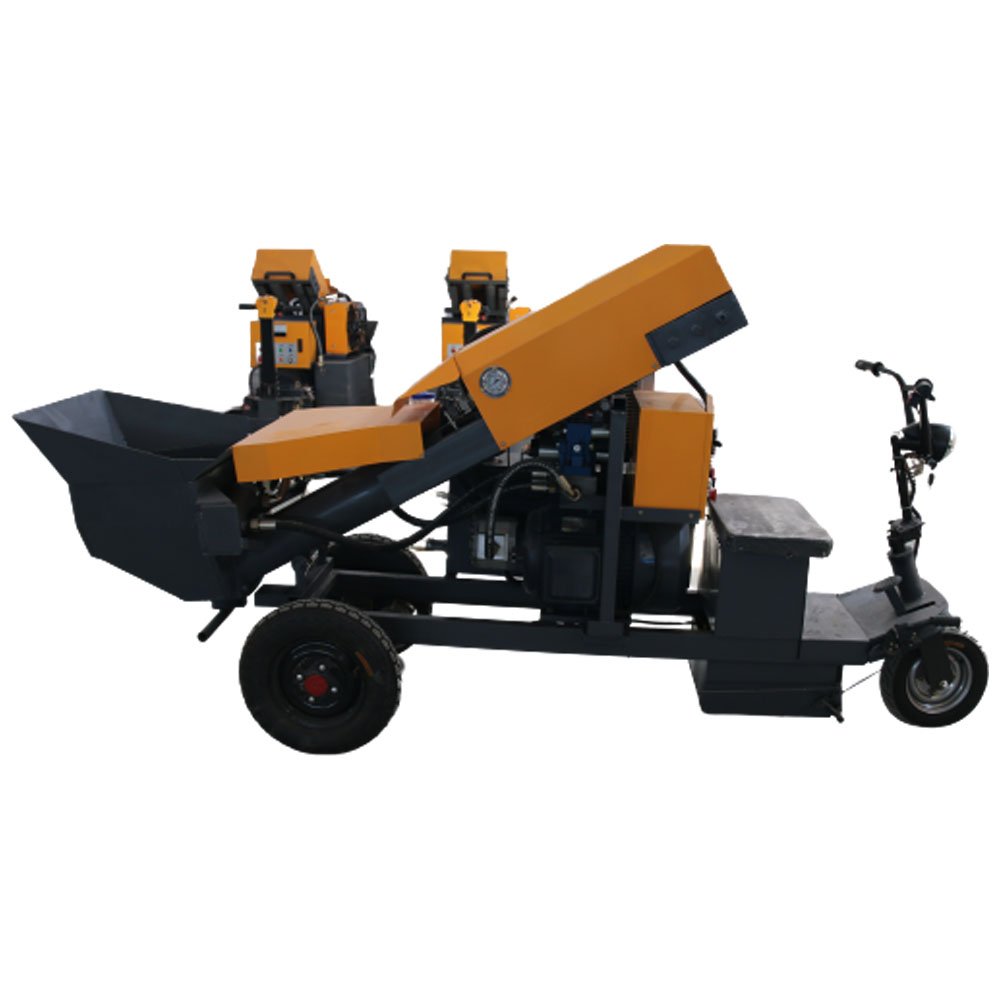 Oblique Secondary Construction Column Pump Cement Mortar Spray Machine