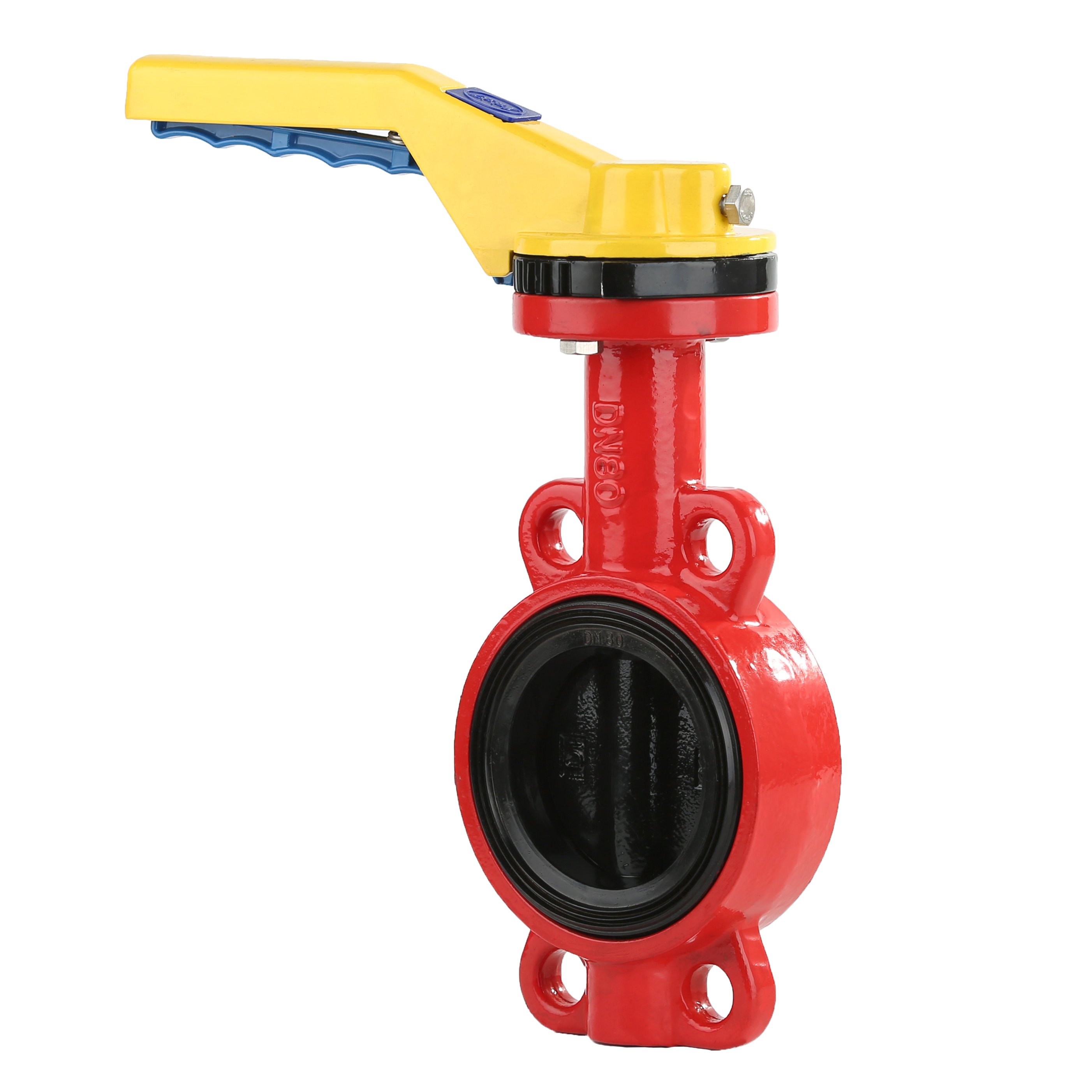 Rust proof clamp seal Locking corrosion resistant wafer butterfly valve, OEM handle butterfly valve