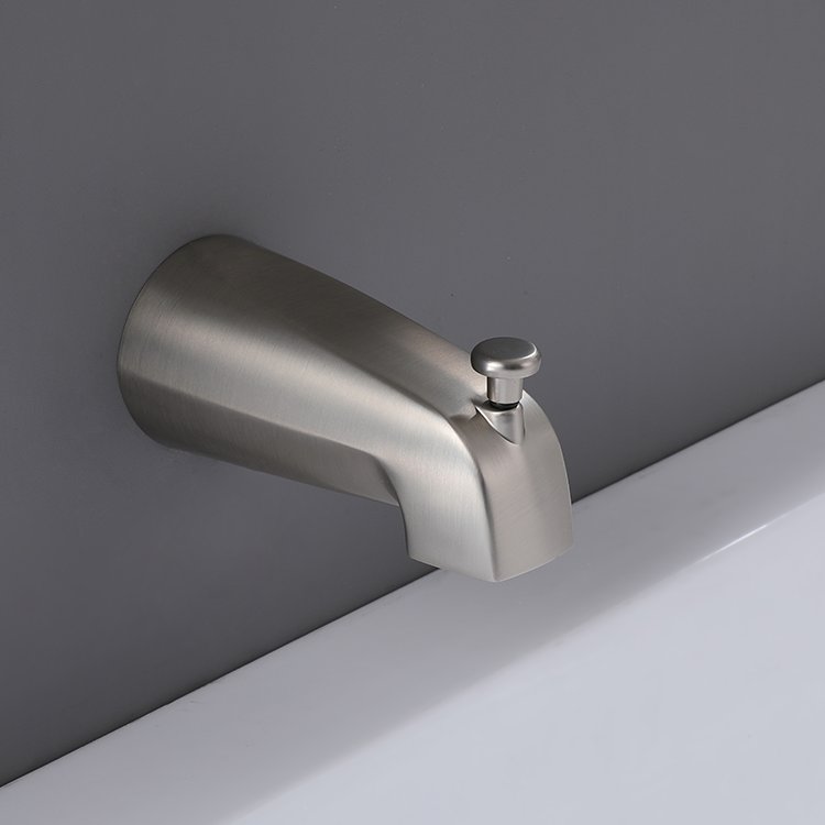 Contemporary Dual-Handle Chrome Bathroom Faucet Polished Brass Shower Faucet Set Rain-Spray Tub Spout Ceramic Valve