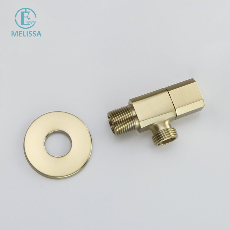 Melissa Brass Bathroom Brushed gold toilet bidet sprayer shattaf set square Handheld shower Angle Valve