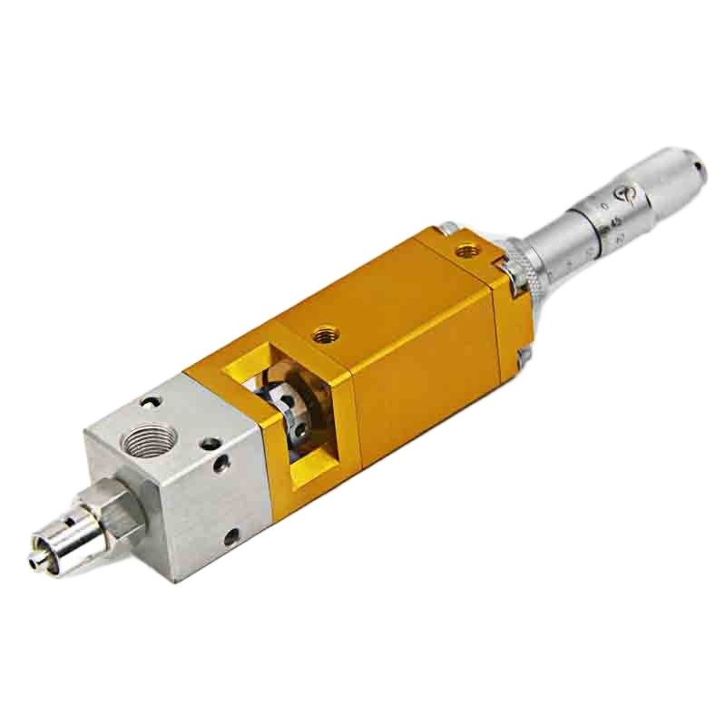 Precision Thimble Type Micrometer Uv Glue Spray Dispensing Valve