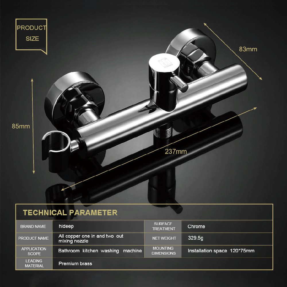 HIDEEP Whole sale handheld brass bidet sprayer shattaf set Shower Spray Set Tap & Holder & Hose