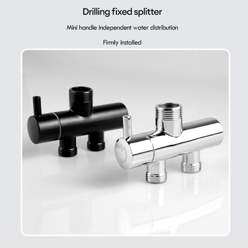 One in two out mixing valve bathtub faucet split type shower set with top spray and handheld shower functions