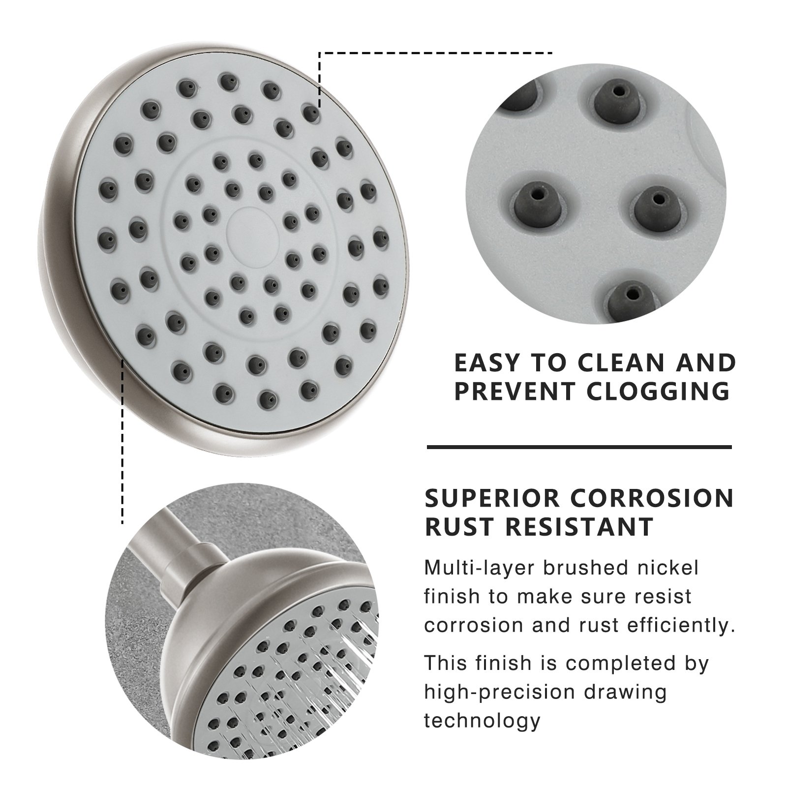 Wall Mounted Concealed Brass Bathroom Shower Faucet Trim Kits Pressure Balance Valve and tub spout with diverter