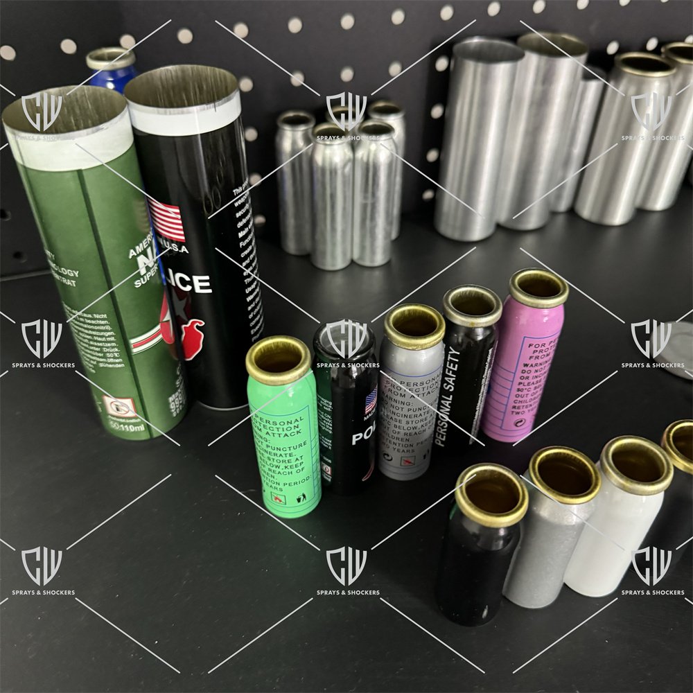 Mini aluminum aerosol can spray can with 20mm valve and aerosol actuator pfefferspray can
