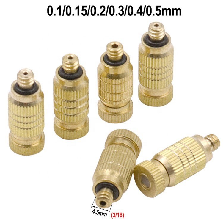 High Quality Brass Anti-drip Atomizing Mist Spray Nozzle For Cooling Humidification
