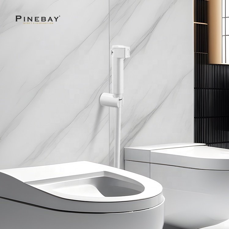 PINEBAY Toilet Cold Water Jet Shattaf Watermark Bidet Spray Muslim Handheld Bathroom ABS Plastic Sprayer Set with Shower Hose