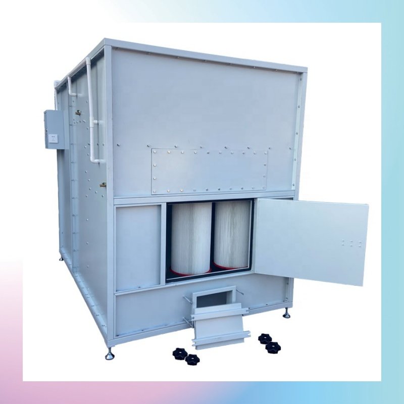 Lab Test Manual Electrostatic Powder Coating Booth Environmental Secondary Filtration Powder Recovery Filter Spray Paint Booth
