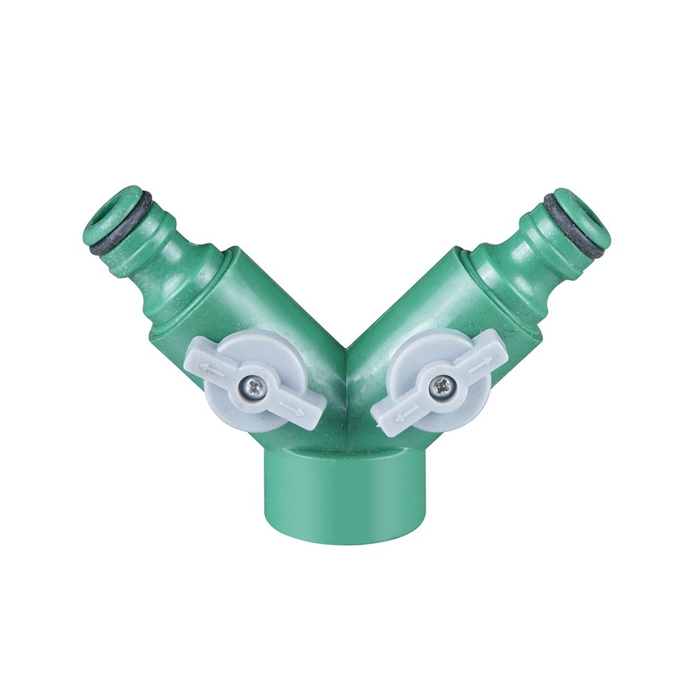 Garden Water Spray 3 Way Valve Y Shut Off Hose Quick Connector