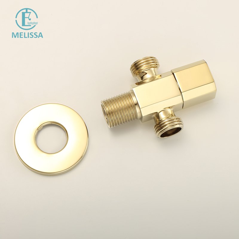 Melissa Brass Stainless steel Bathroom Zirconium Bright gold toilet bidet spray shattaf set Handheld shower Angle Valve