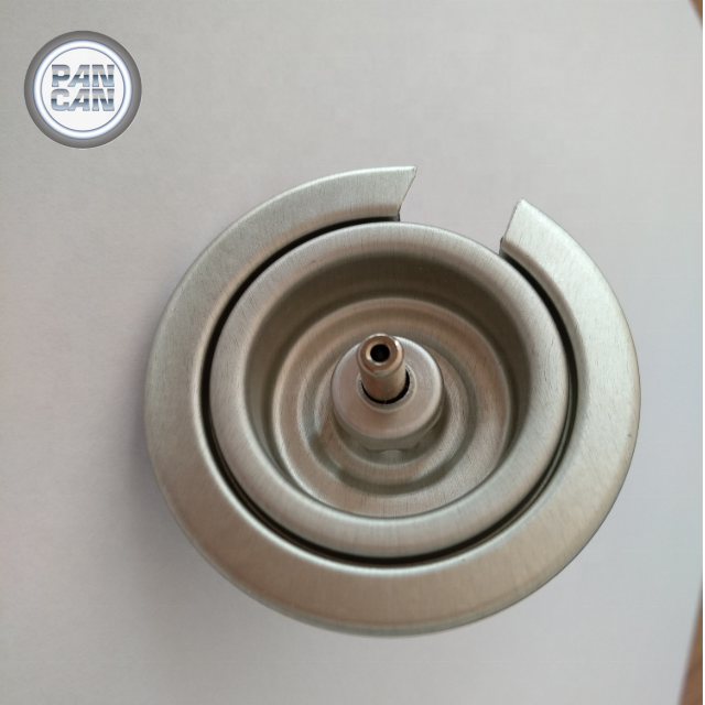 Custom valve nozzle actuator for aluminum aerosol cans