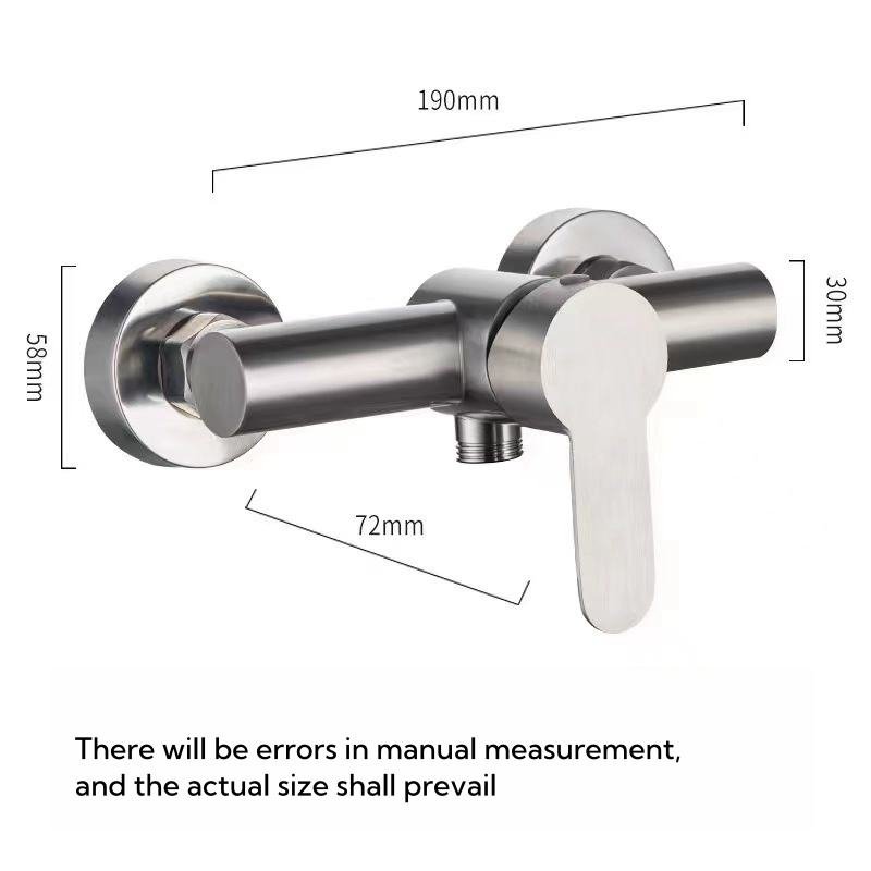China Factory Design Sanitary Ware Shower Mixer Modern Brushed Stainless Steel 304 Ceramic Spool Bathtub Mixer Faucet