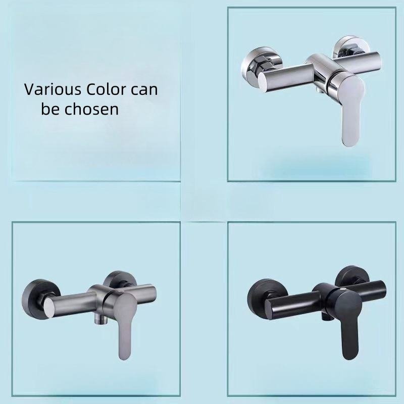 China Factory Design Sanitary Ware Shower Mixer Modern Brushed Stainless Steel 304 Ceramic Spool Bathtub Mixer Faucet