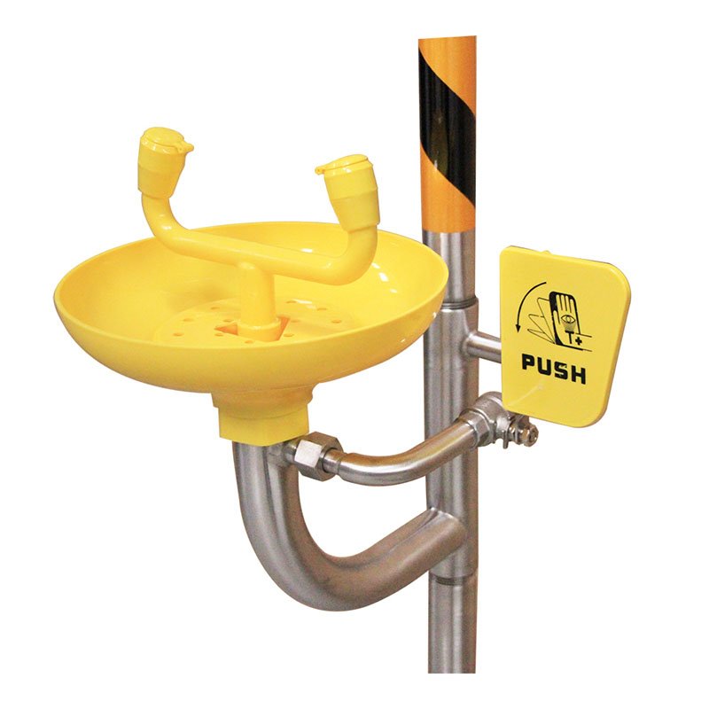 Platform Foot control stainless steel safety emergency shower and eye wash