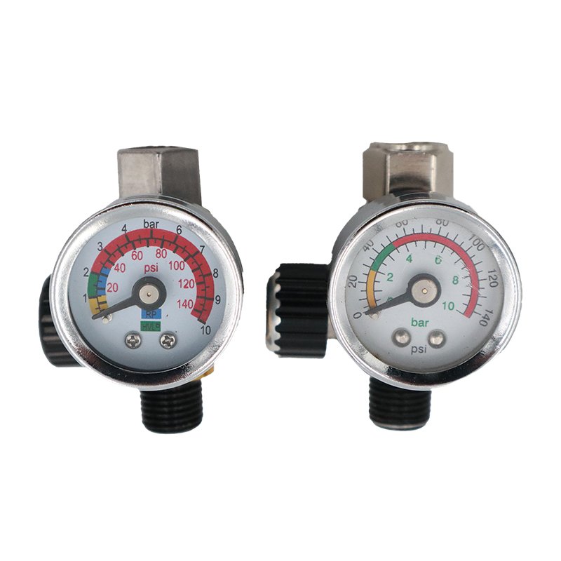 Mini Adjustable air Pressure Gauges spray gun control valve gauge for air compressor and air tools