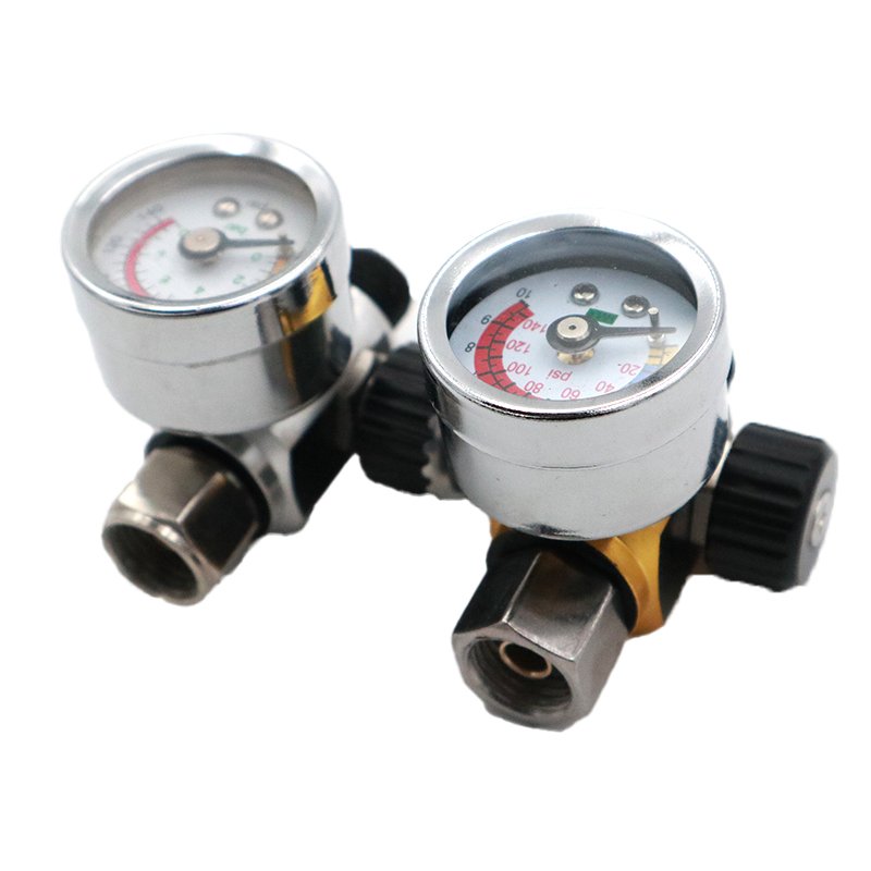 Mini Adjustable air Pressure Gauges spray gun control valve gauge for air compressor and air tools