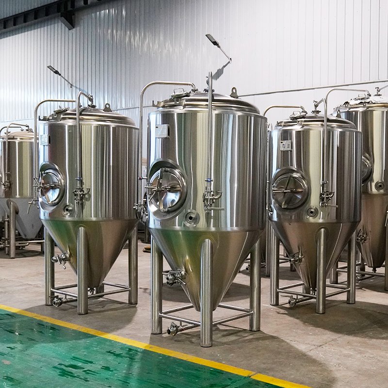 1000L Fermenter Conical Bottom Beer Fermentation Tank Cooling Jacketed Fermenting Vessel Spunding Valve