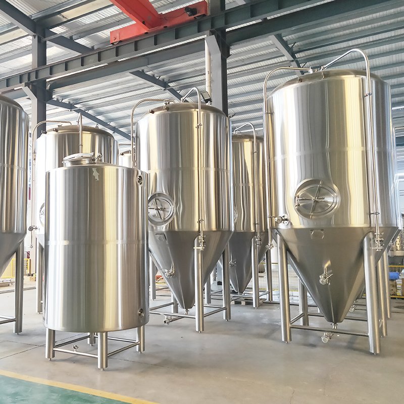 1000L Fermenter Conical Bottom Beer Fermentation Tank Cooling Jacketed Fermenting Vessel Spunding Valve