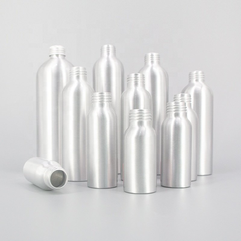 Wholesale chemical liquid packing screw can aluminum emptiness aerosol bottle refill custom metal gift boxes
