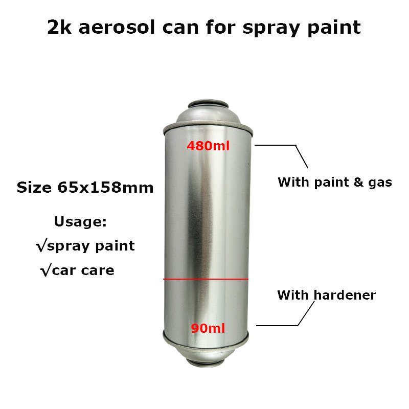 65*158mm 2K Can 2K Aerosol Tin Can Empty Spray Paint Can Ready to Ship