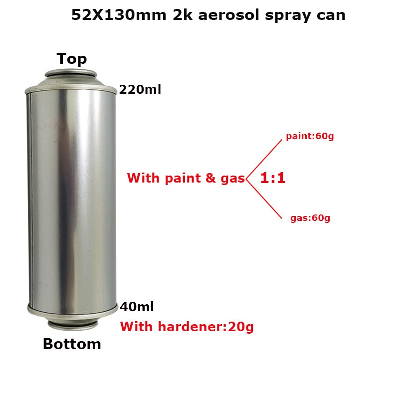 65*158mm 2K Can 2K Aerosol Tin Can Empty Spray Paint Can Ready to Ship