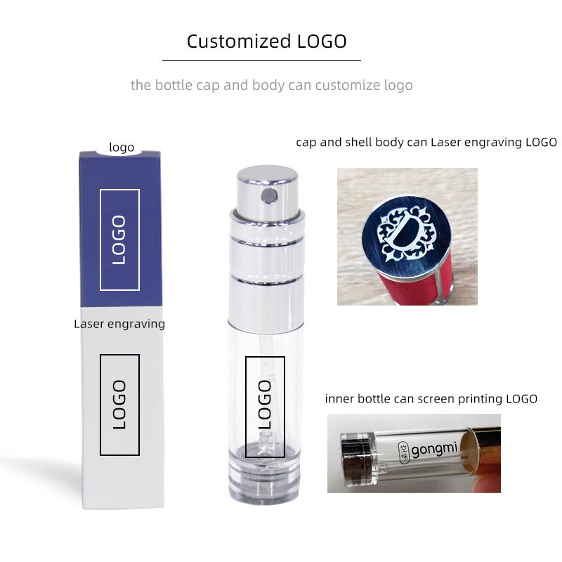 Mini Portable Travel Leather Cosmetic spray bottle New Magnetic Case Perfume Atomizer Customised Perfume Bottles