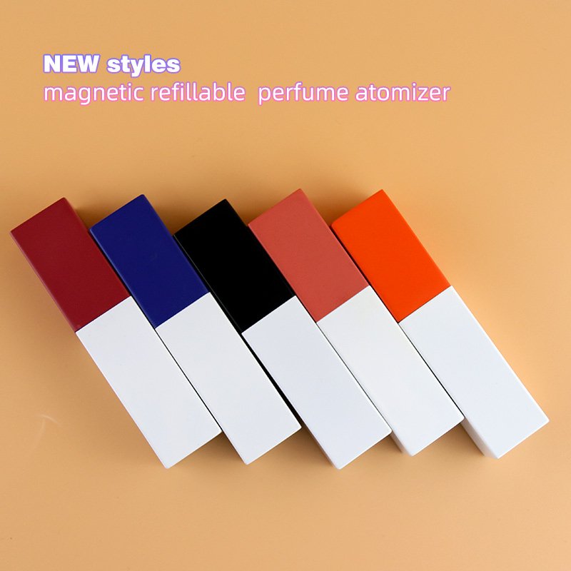 Mini Portable Travel Leather Cosmetic spray bottle New Magnetic Case Perfume Atomizer Customised Perfume Bottles