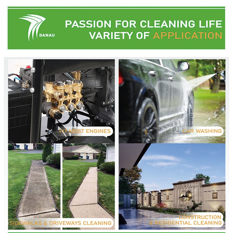 DANAU 2200 Psi 150 Bar Electric Single Phase Power High Pressure Car Wash Washer Machine For Commercial
