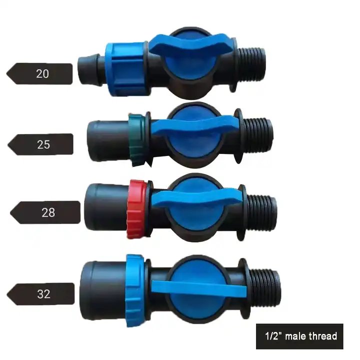 Irrigation fitting hard pipe bypass vale micro-spraying layflat hose HDPE valve for high-flow agriculture irrigation system