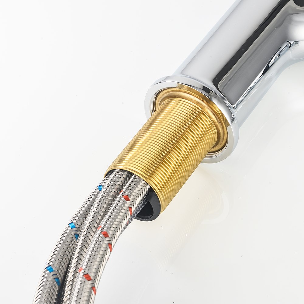 Single pole bathroom basin faucet polishing dresser sink faucet with pull out spray and wash face function