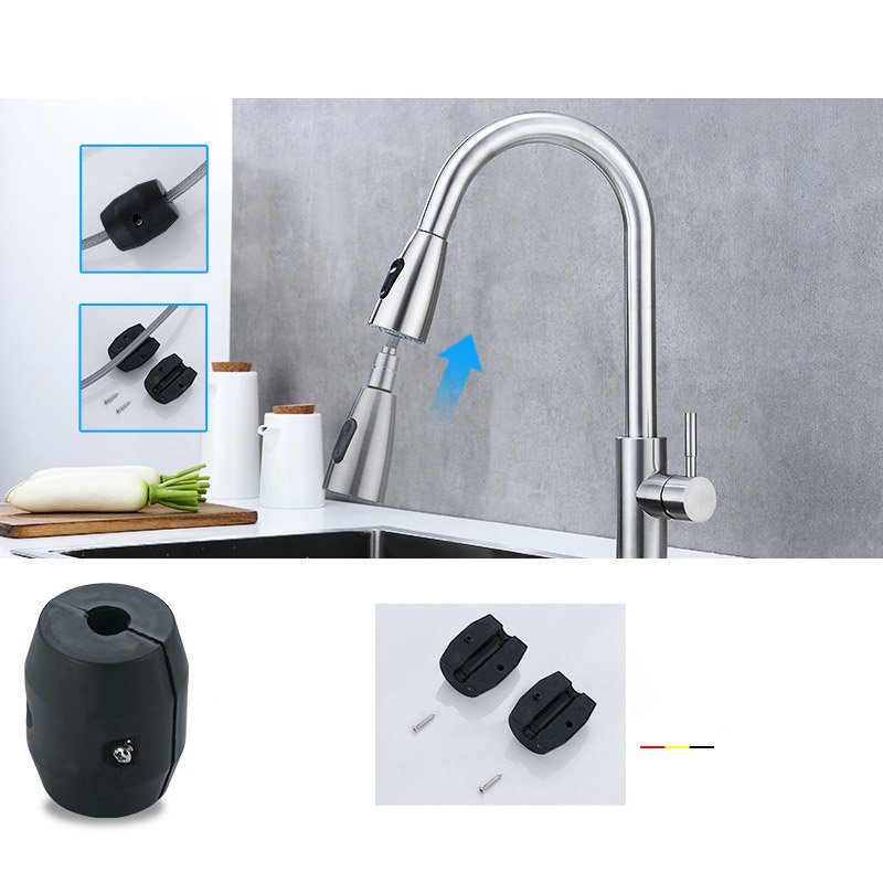 Modern Steel Single Handle 360 Degree Rotating Kitchen Sink Tap Desk Mounted Kitchen Faucets With Pull Down Sprayer