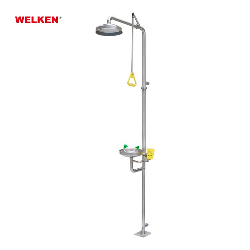Good quality cheap 304 Stainless Steel Safety and Security Emergency Combination Eye Wash & Shower