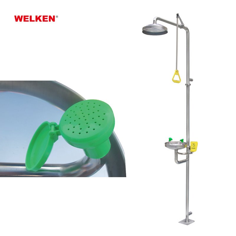 Good quality cheap 304 Stainless Steel Safety and Security Emergency Combination Eye Wash & Shower