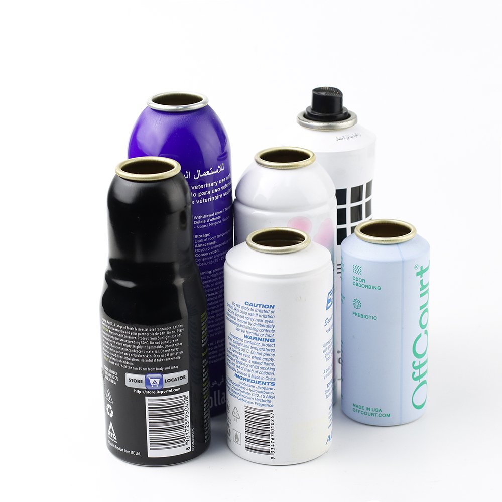 Aluminum aerosol can bottles for deodorant perfume home car product