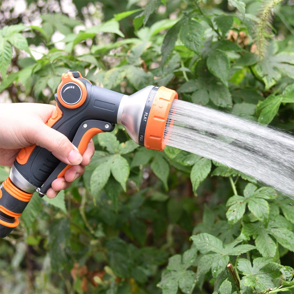 Front Trigger thumb valve 8 Way Garden Hose Nozzle