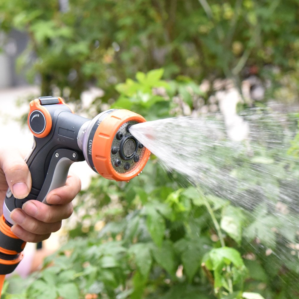 Front Trigger thumb valve 8 Way Garden Hose Nozzle