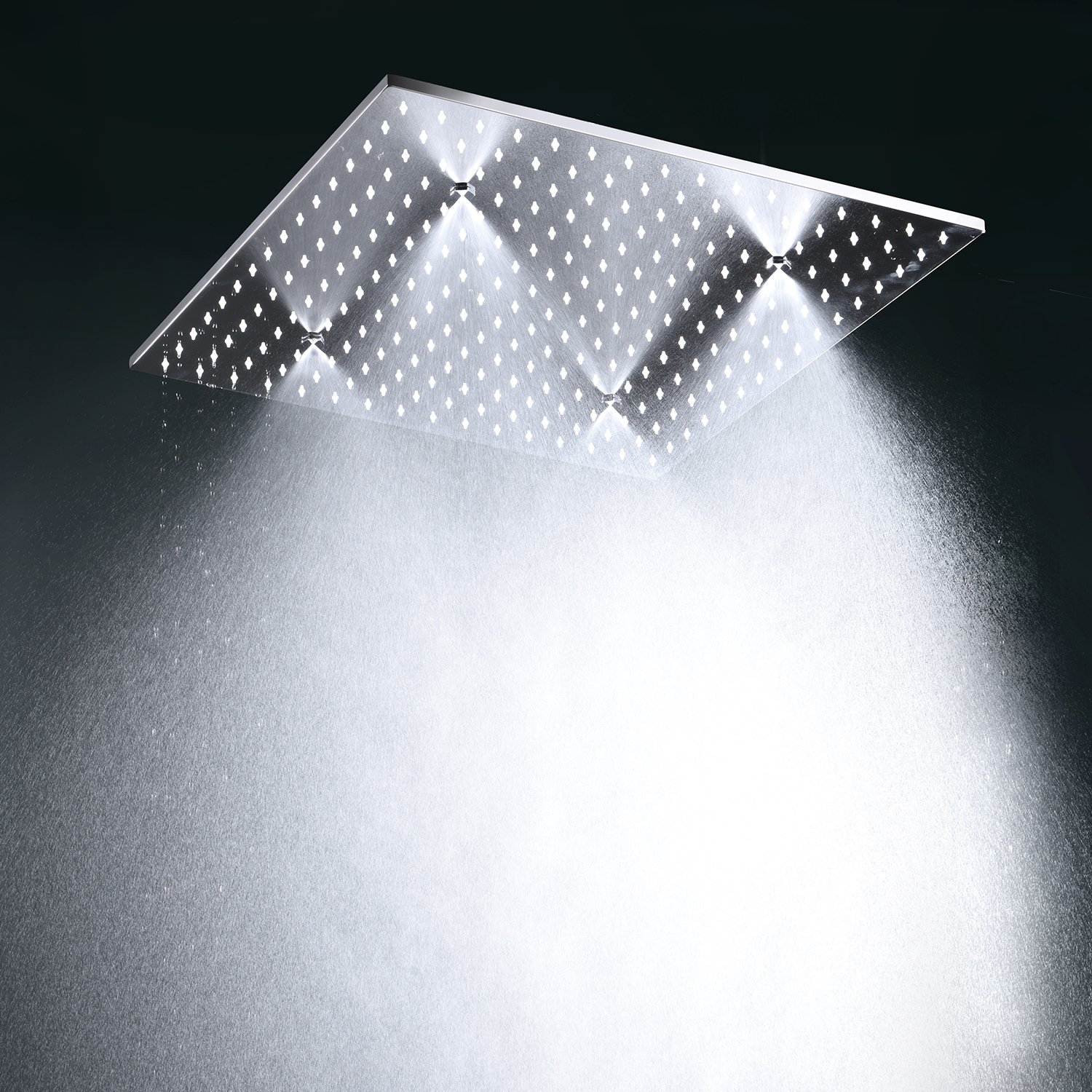 2023 Modern ceiling 500x500mm dual function shower set bathroom thermostatic led smart shower