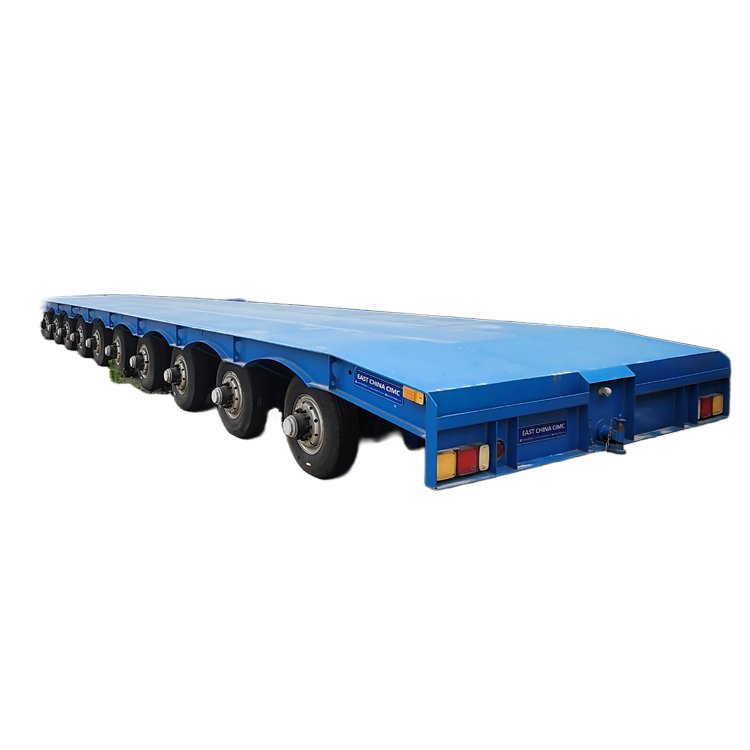 Heavy Truck Flat Bed Semi Trailer Multiple Axles Low Bed Semi Trailer