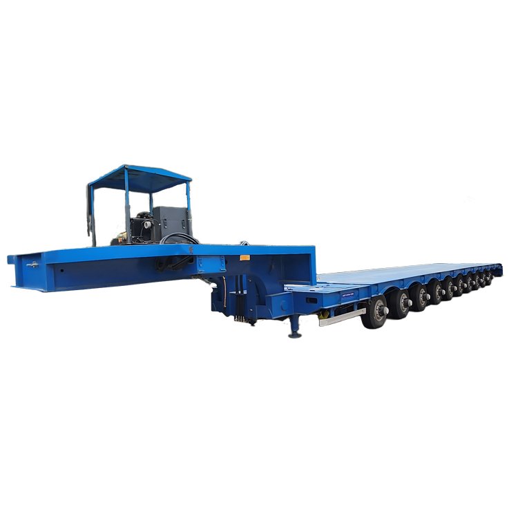 Heavy Truck Flat Bed Semi Trailer Multiple Axles Low Bed Semi Trailer
