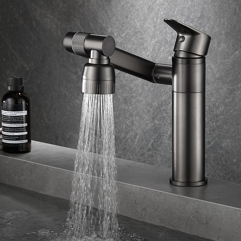 High-End Modern Multifunctional 360 Degree Hot and Cold Mixing Brass Basin Faucet Mixer