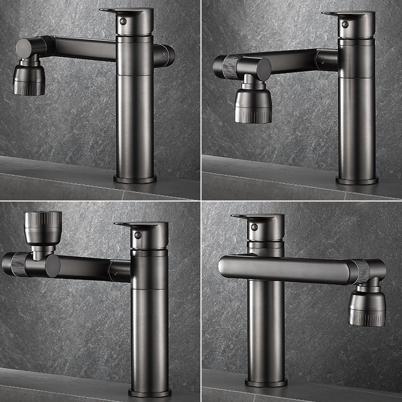 High-End Modern Multifunctional 360 Degree Hot and Cold Mixing Brass Basin Faucet Mixer
