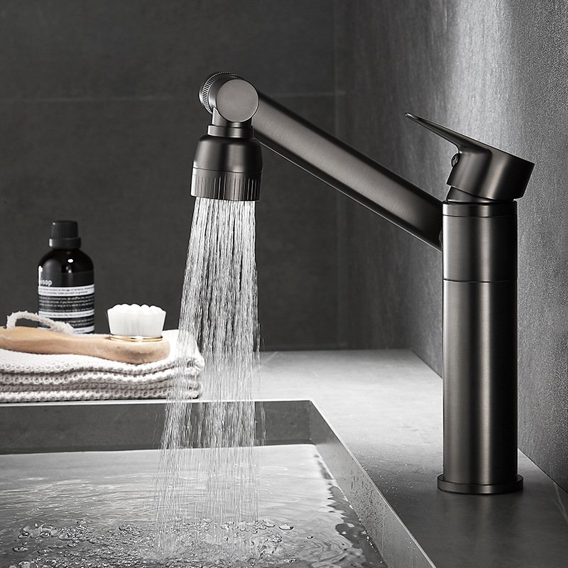High-End Modern Multifunctional 360 Degree Hot and Cold Mixing Brass Basin Faucet Mixer