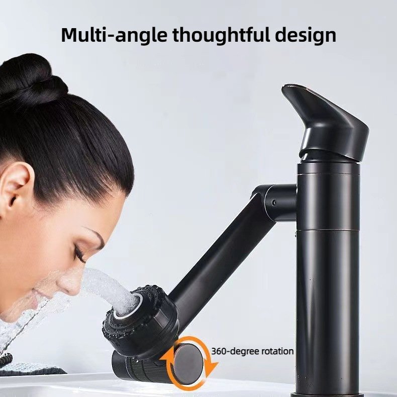 High-End Modern Multifunctional 360 Degree Hot and Cold Mixing Brass Basin Faucet Mixer