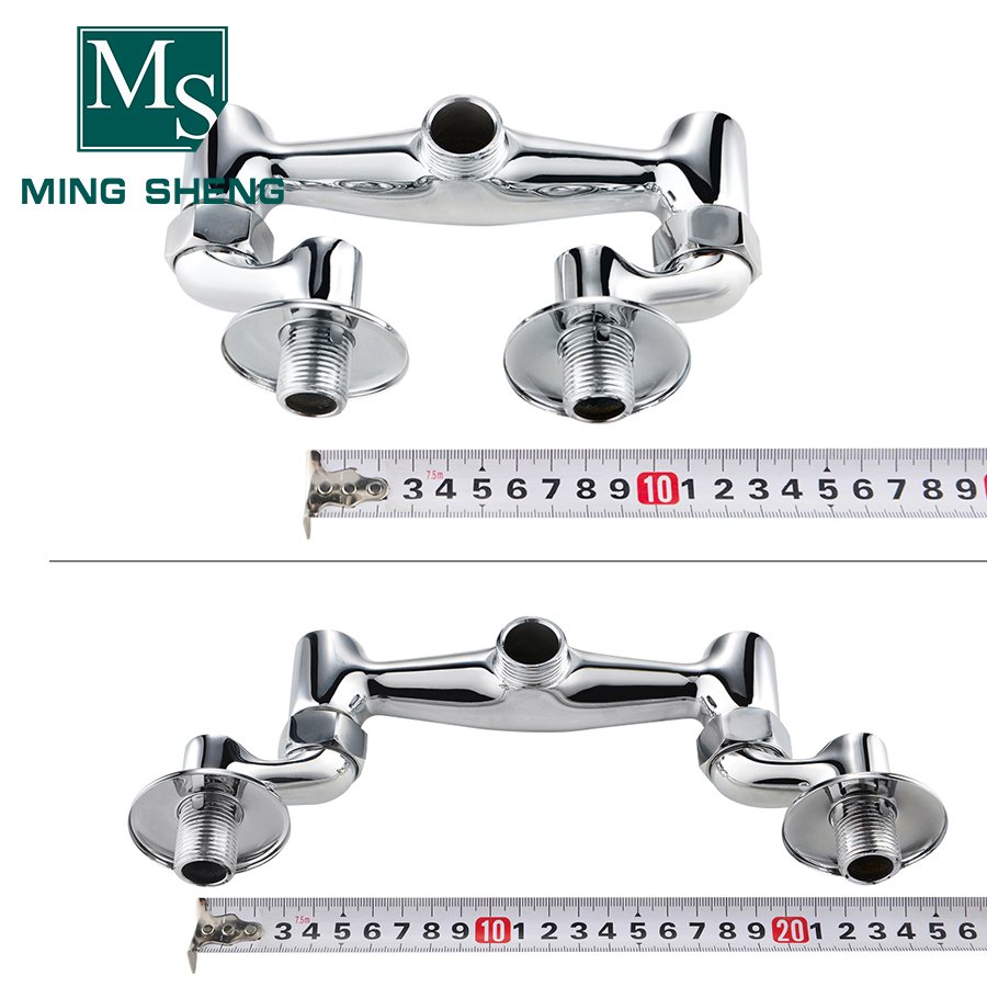 Popular Kitchen Washing Kit 4-8" Adjustable Center Wallmount Taps with Pre-rinse Spray Valve