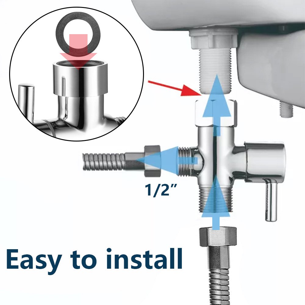 Toilet Bidet Shower Spray With Valve SUS304 Stainless steel hose Wall Mounted Handheld Bidet Shattaf Set Toilet Bidet