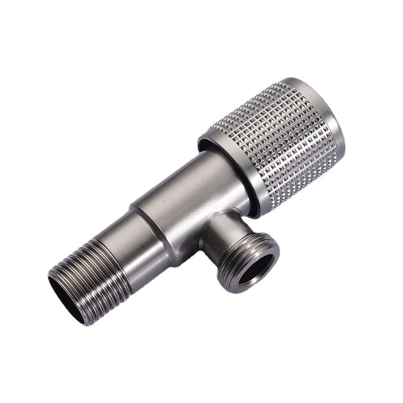201Stainless steel body full brass cartridge with ABS handle bathroom angle valve