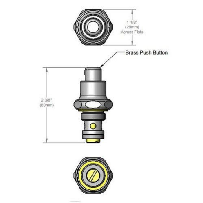 T & S Brass - 002856-40 Replacement Spray Valve Bonnet Assembly