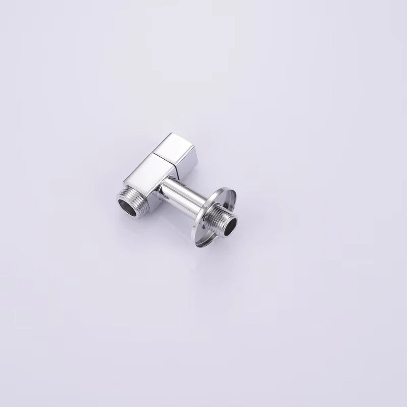 Brass Single Water Square Angle Stop Valve Brushed Shut off Valve For Bidet Spray Shower