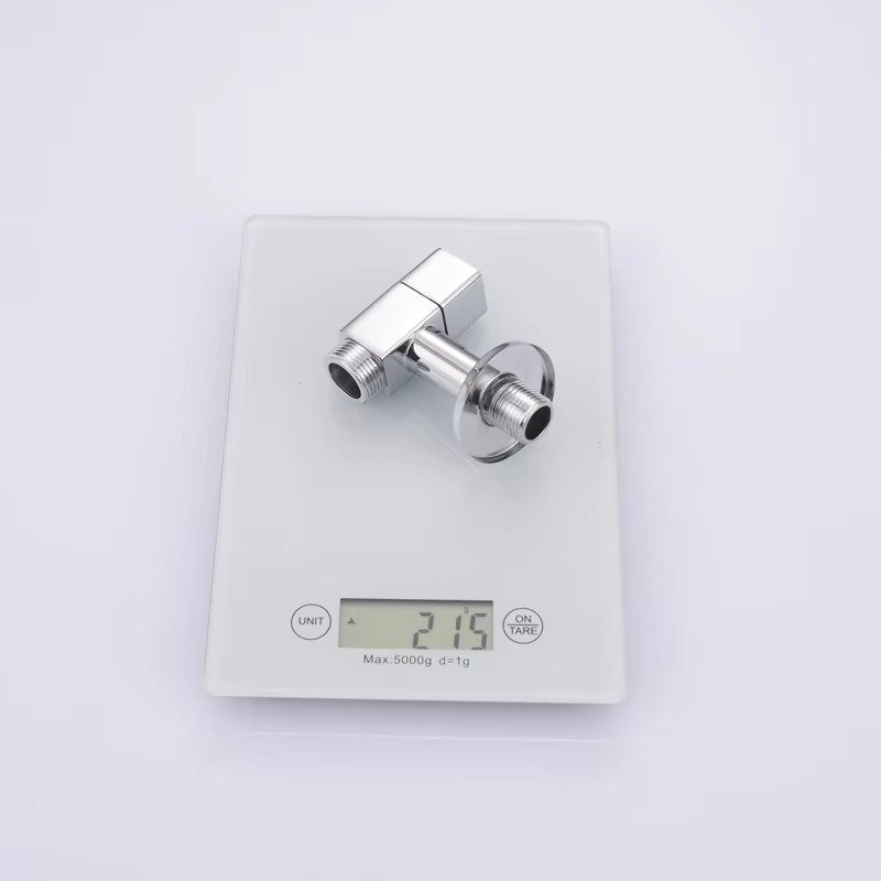 Brass Single Water Square Angle Stop Valve Brushed Shut off Valve For Bidet Spray Shower